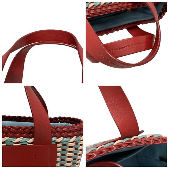 miumiu - Fuoco Orchid (pink) Light Blue Red) leather) Tote Bag 757-081625 - Picture 7 of 14